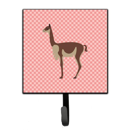 Carolines Treasures Vicugna or Vicuna Pink Check Leash or Key Holder BB7917SH4